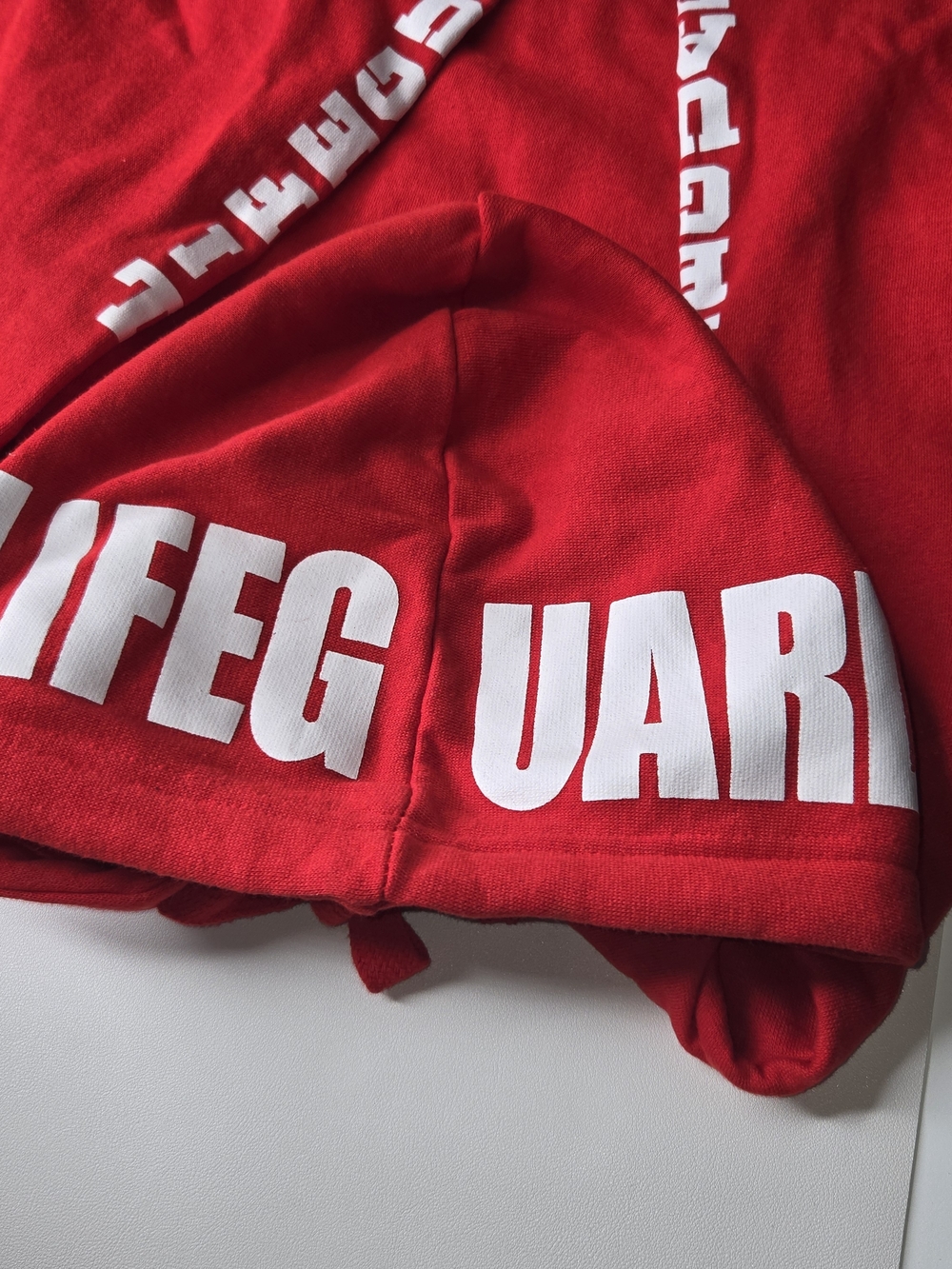 NEW W TAG Lifeguard Palm Beach Red And White Hoodie Mens XL - Picture 5 of 11